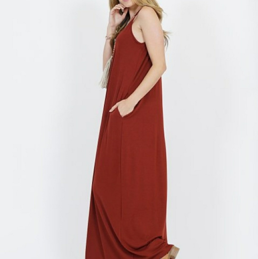 NEW V-Neck Cami Maxi Sun Dress - Picture 6 of 7